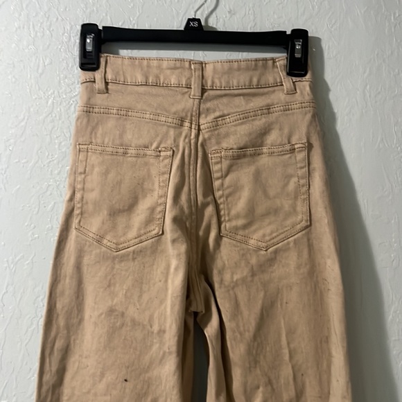 Tan Straight Leg Jeans Pants - Picture 3 of 3